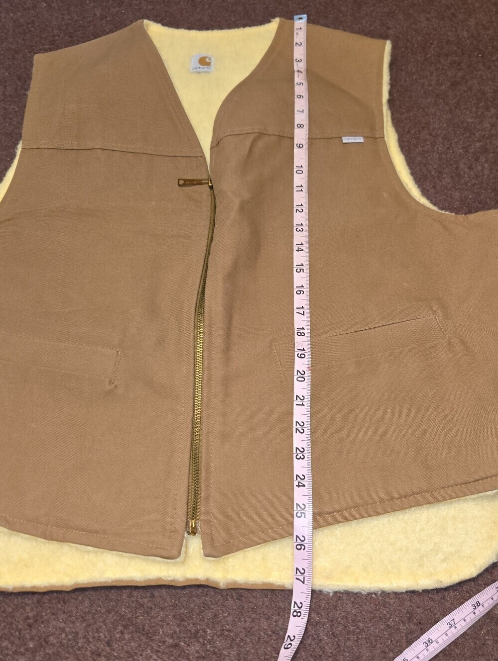 Vintage Carhartt 6SV Sherpa Lined Vest In XXL Like New Condition - Picture 5 of 8